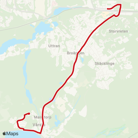 SL Busslinje map