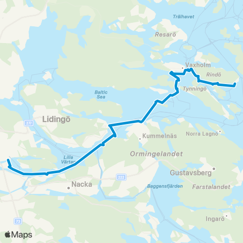 SL Båtlinje map