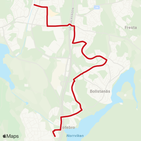 SL Busslinje map