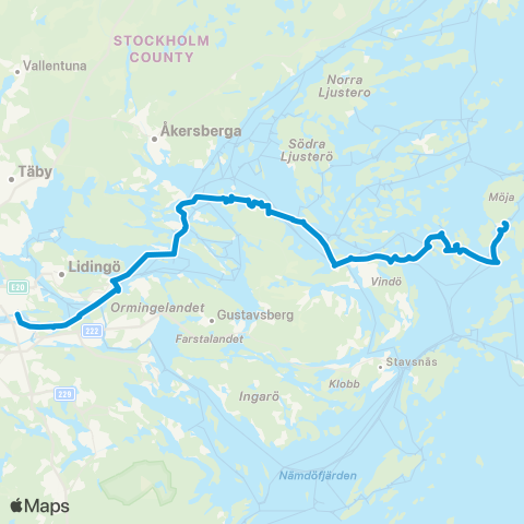 SL Båtlinje map