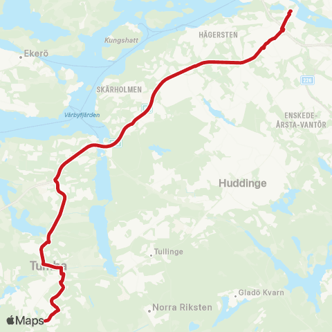 SL Busslinje map