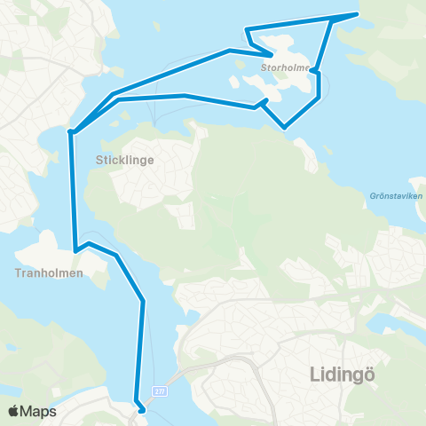 SL Båtlinje map