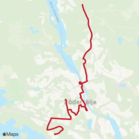 SL Busslinje map