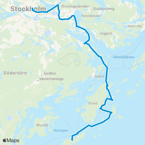 SL Båtlinje map