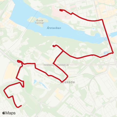 SL Busslinje map