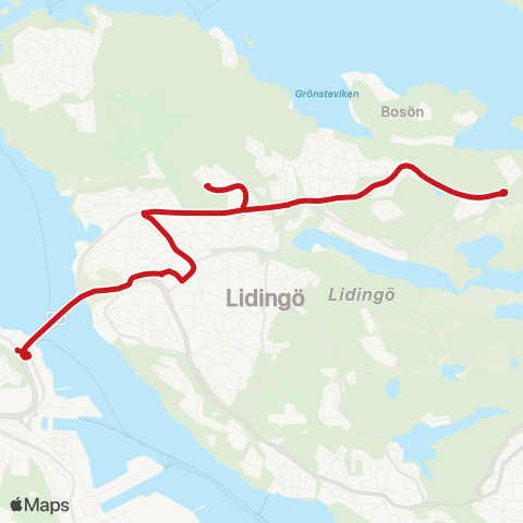 SL Busslinje map