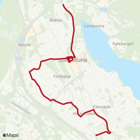 SL Busslinje map