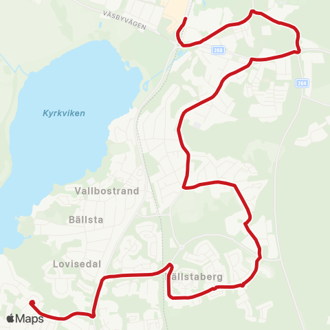 SL Busslinje map