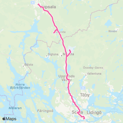 SL Ersätter Pendeltåget map