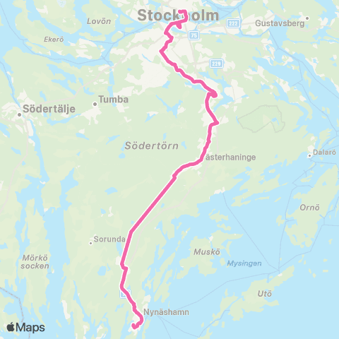 SL Ersätter Pendeltåget map