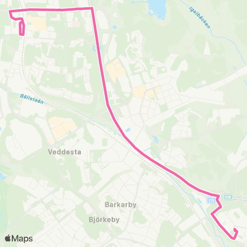 SL Ersätter Pendeltåget map