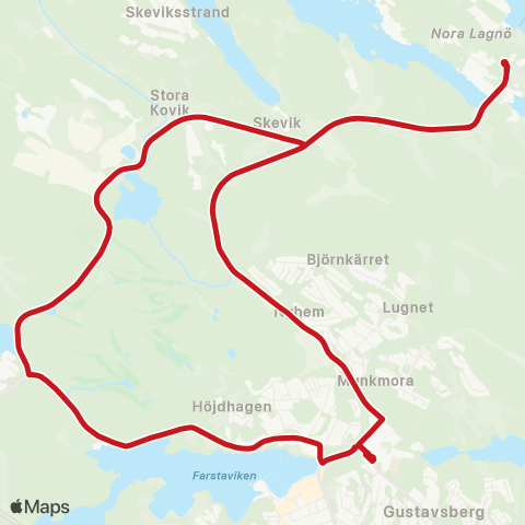 SL Busslinje map