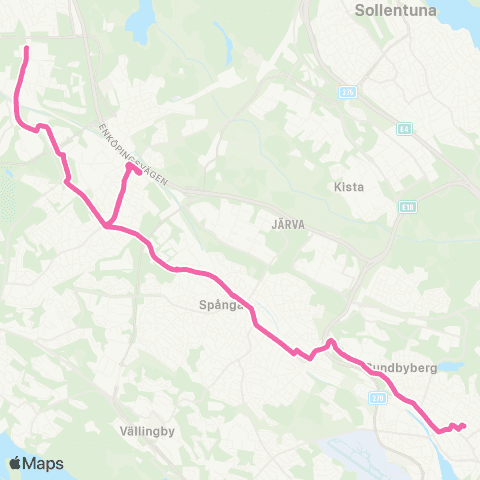 SL Ersätter Pendeltåget map