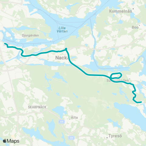 SL Ersätter Saltsjöbanan map