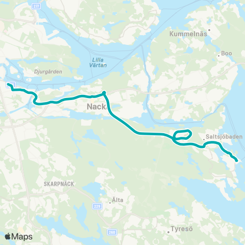 SL Ersätter Saltsjöbanan map