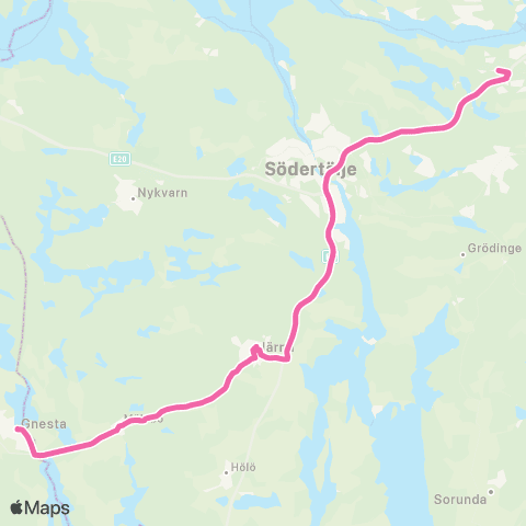 SL Ersätter Pendeltåget map