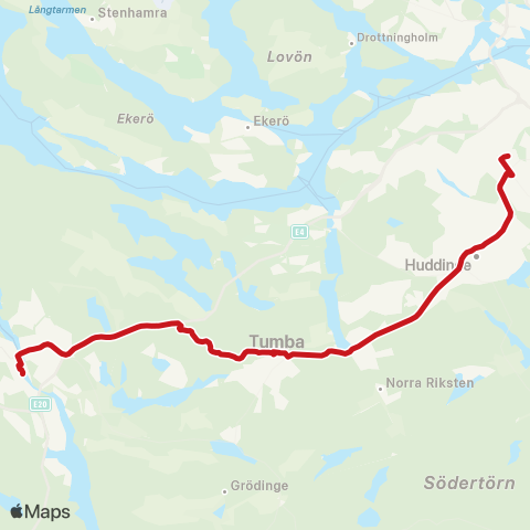 SL Ersätter Pendeltåget map