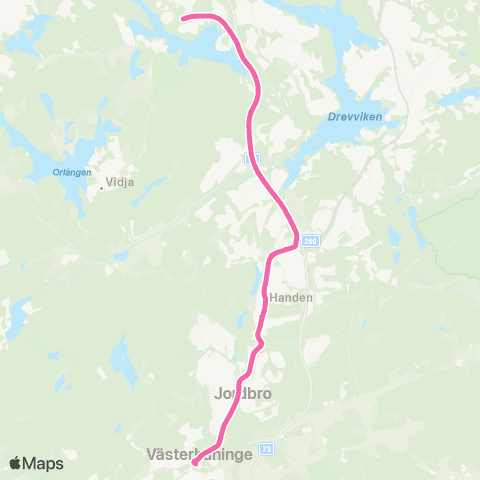 SL Ersätter Pendeltåget map