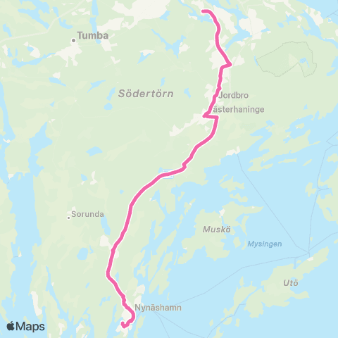 SL Ersätter Pendeltåget map