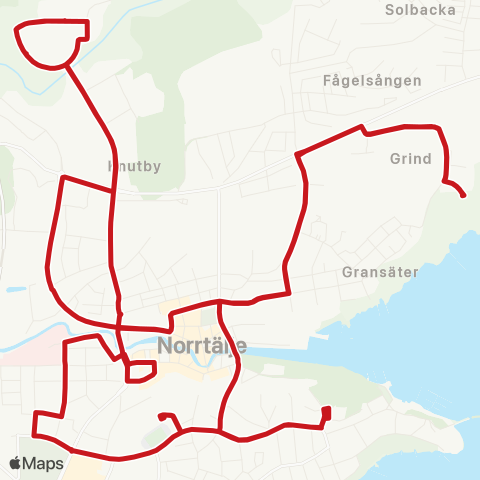 SL Närtrafiken Norrtälje map