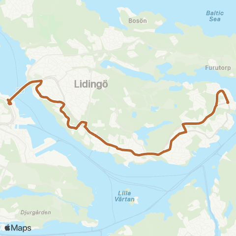 SL Ersätter Lidingöbanan map