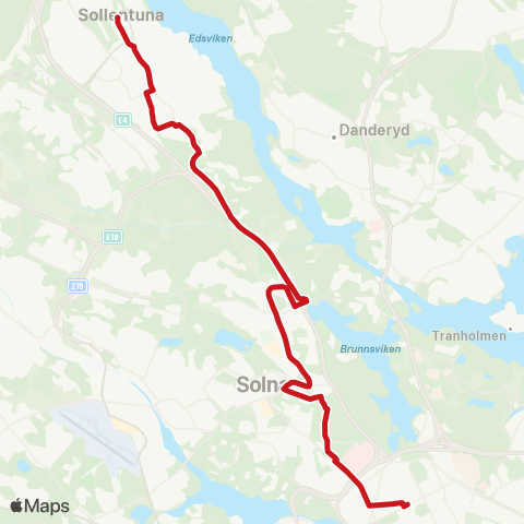 SL Ersätter Pendeltåget map