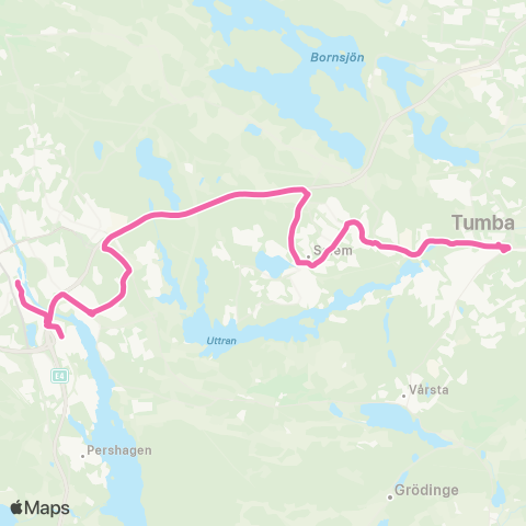 SL Ersätter Pendeltåget map