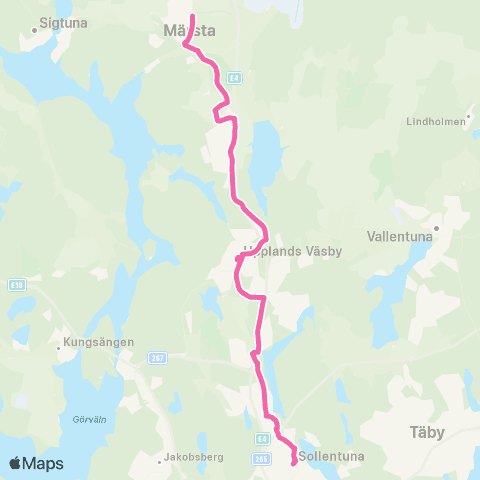 SL Ersätter Pendeltåget map