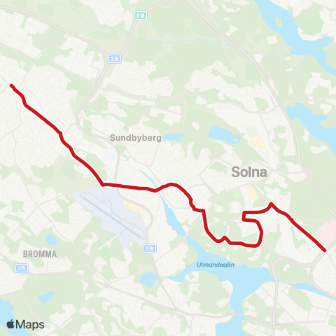 SL Busslinje map