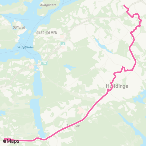 SL Ersätter Pendeltåget map