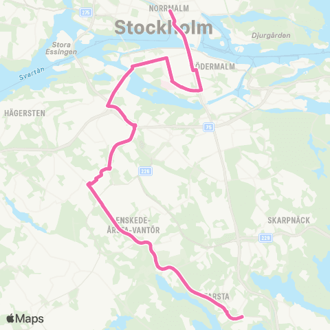 SL Ersätter Pendeltåget map