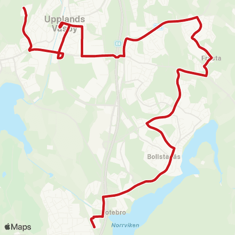 SL Busslinje map