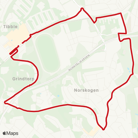 SL Busslinje map
