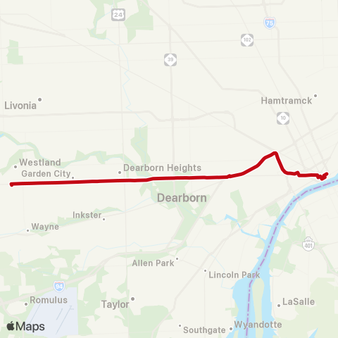 SMART Ford Road Express map