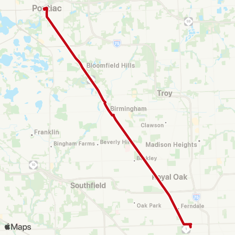 SMART Woodward Local map