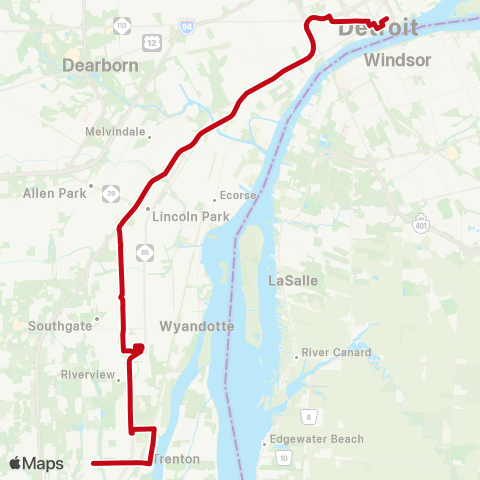 SMART Downriver P&R map