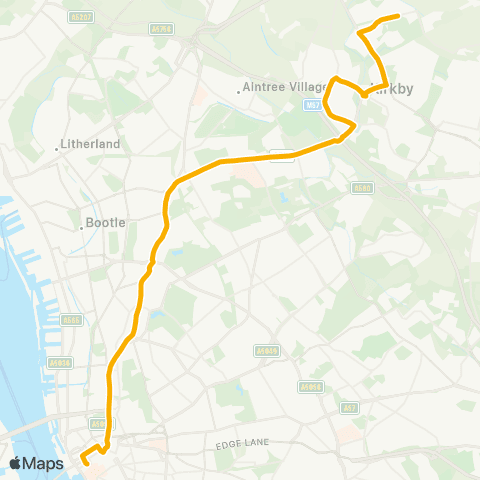 Stagecoach Merseyside and South Lancashire  map