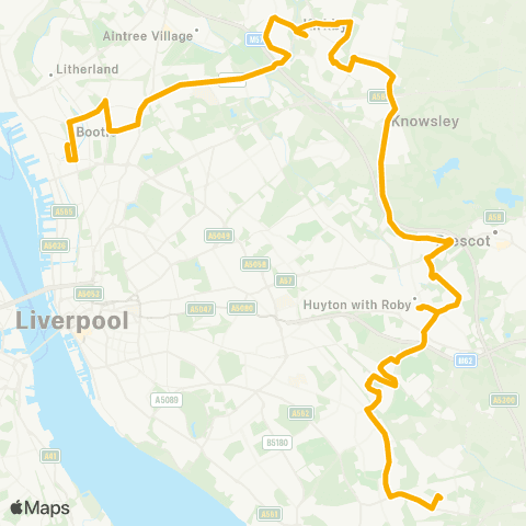 Stagecoach Merseyside and South Lancashire  map