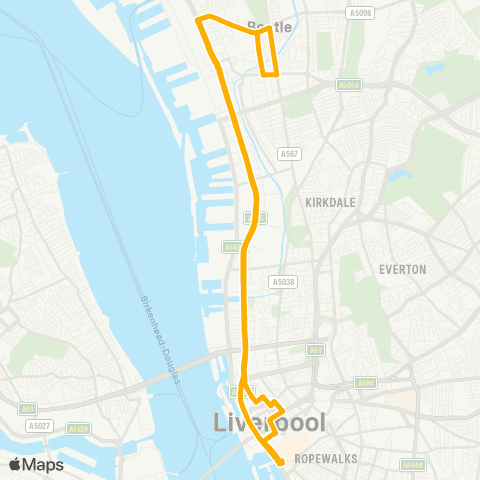 Stagecoach Merseyside and South Lancashire  map