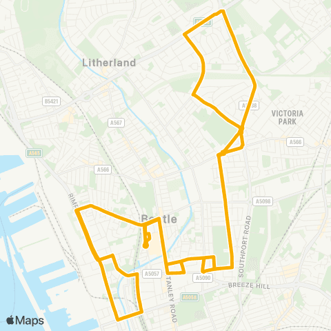 Stagecoach Merseyside and South Lancashire  map