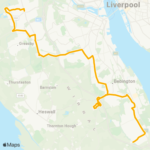 Stagecoach Merseyside and South Lancashire  map