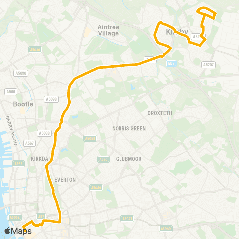 Stagecoach Merseyside and South Lancashire  map