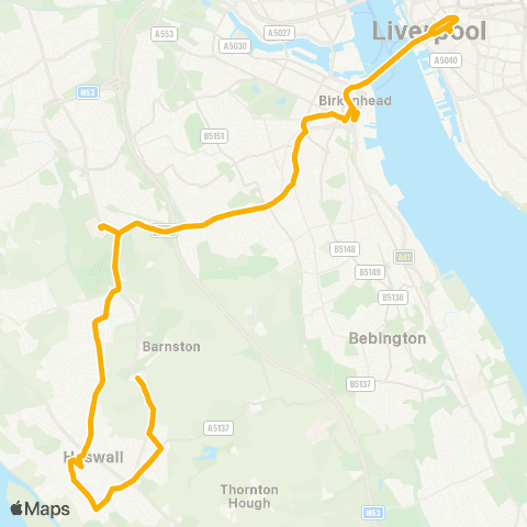 Stagecoach Merseyside and South Lancashire  map