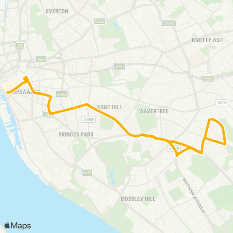 Stagecoach Merseyside and South Lancashire  map