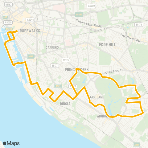 Stagecoach Merseyside and South Lancashire  map