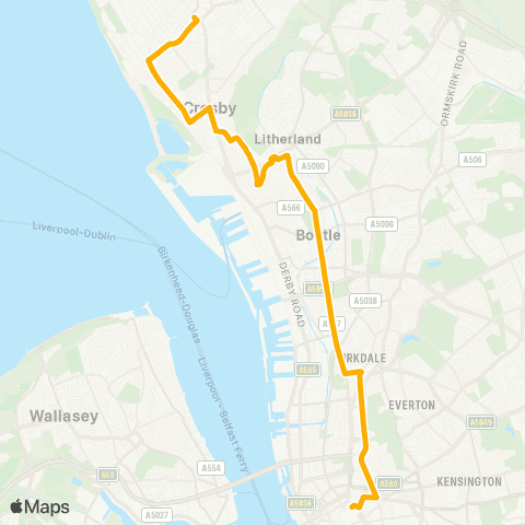 Stagecoach Merseyside and South Lancashire  map