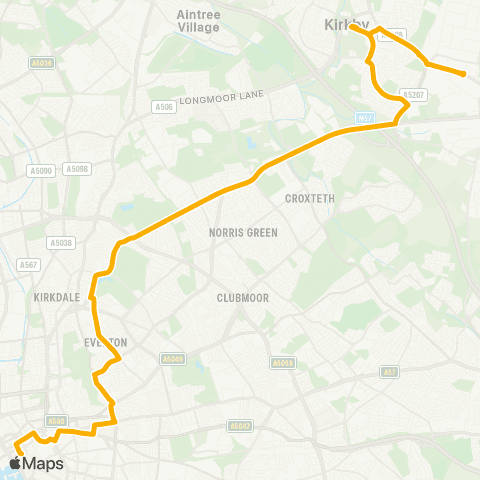 Stagecoach Merseyside and South Lancashire  map