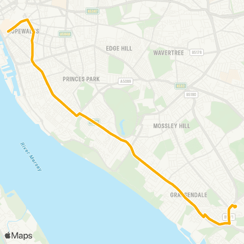 Stagecoach Merseyside and South Lancashire  map