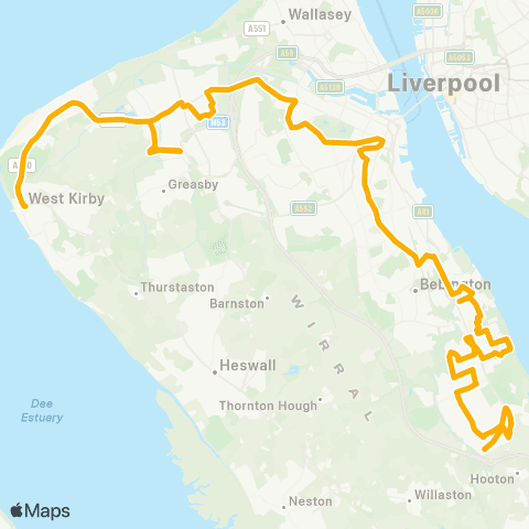 Stagecoach Merseyside and South Lancashire  map