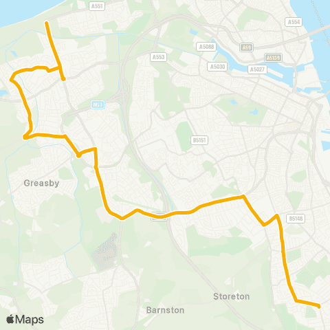 Stagecoach School Routes  map